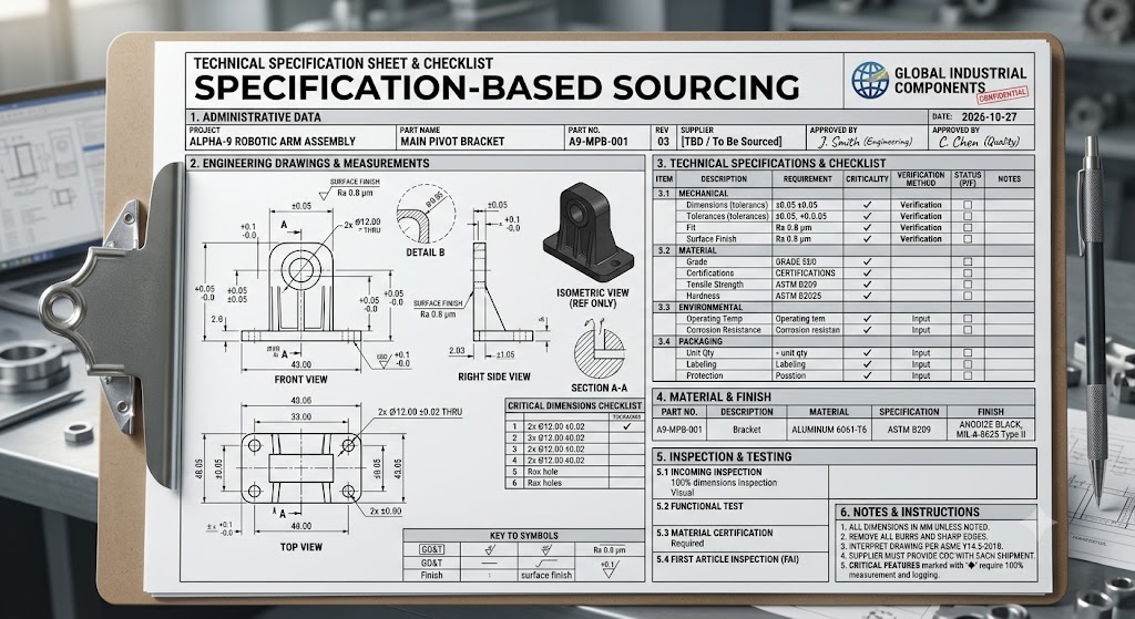 Specification-Based Sourcing